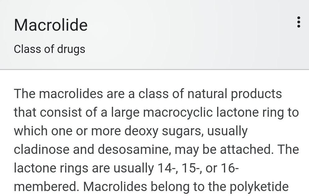 MACROLIDES