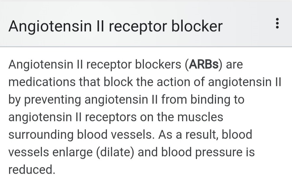 ANGIOTENSION !! RECEPTOR BLOCKER