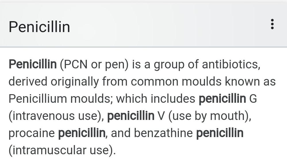 PENICILLIN GROUP