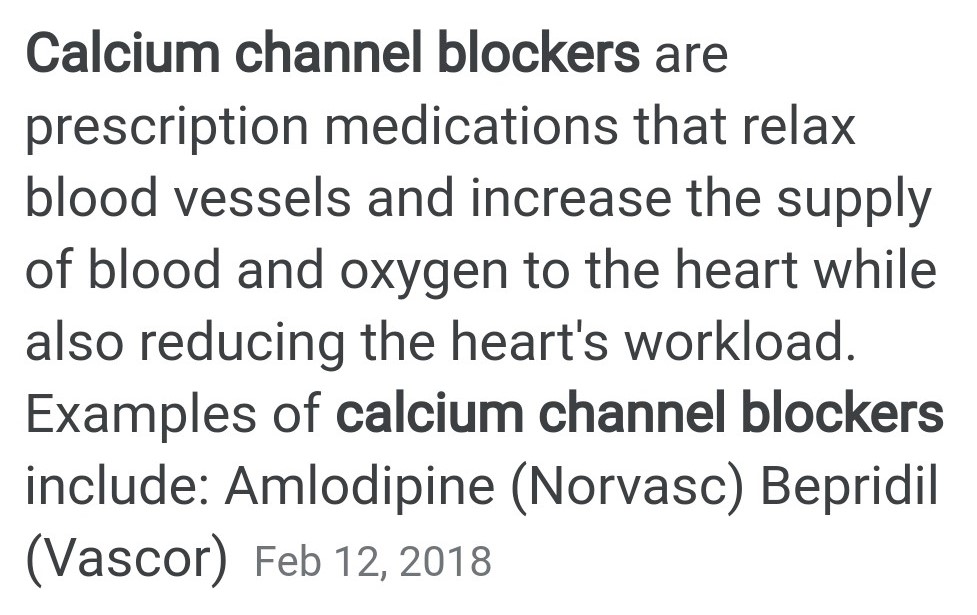 CALCIUM CHANNEL BLOCKERS